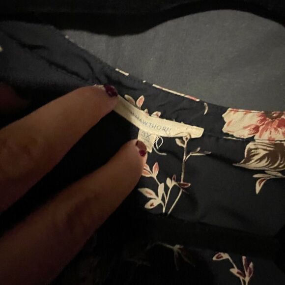 Buttoned Down Floral Dress w Belt tie - Picture 2 of 6